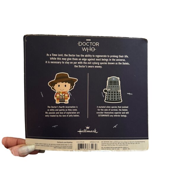 Hallmark Itty Bittys Doctor Who The Fourth Doctor & Dalek Plush Set Collectible - Picture 3 of 3